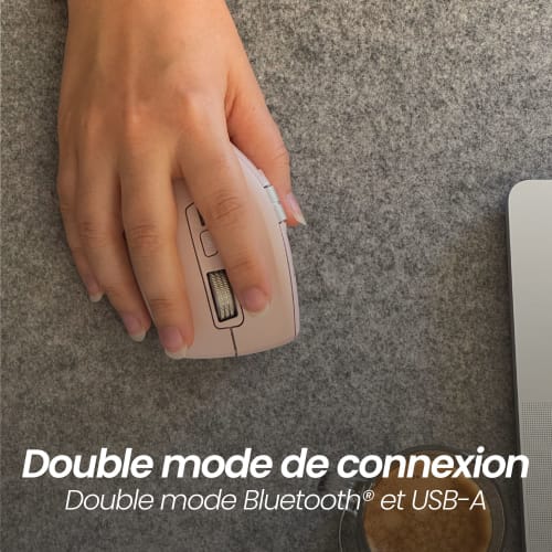 Ratón inalámbrico recargable de doble rueda - INFINITEPRO5