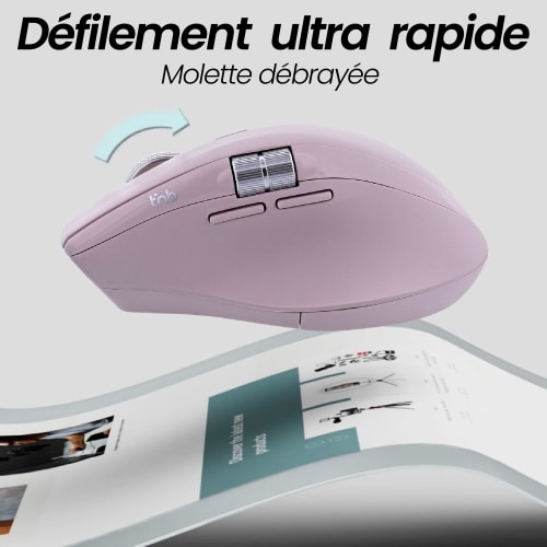 Ratón inalámbrico recargable de doble rueda - INFINITEPRO3