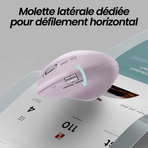 Ratón inalámbrico recargable de doble rueda - INFINITEPRO4