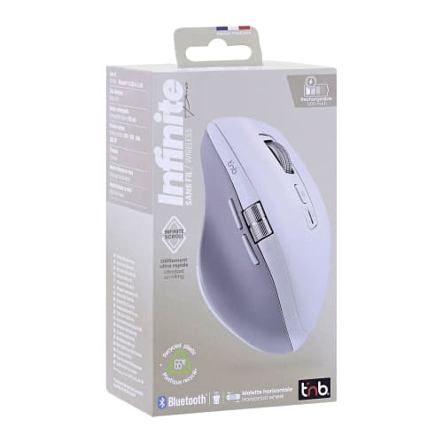 Ratón inalámbrico recargable de doble rueda - INFINITEPRO3