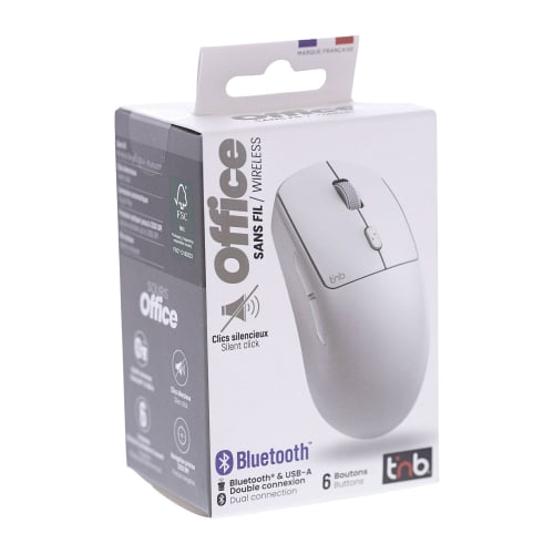 USB-A & Bluetooth Wireless Mouse - OFFICE - White7