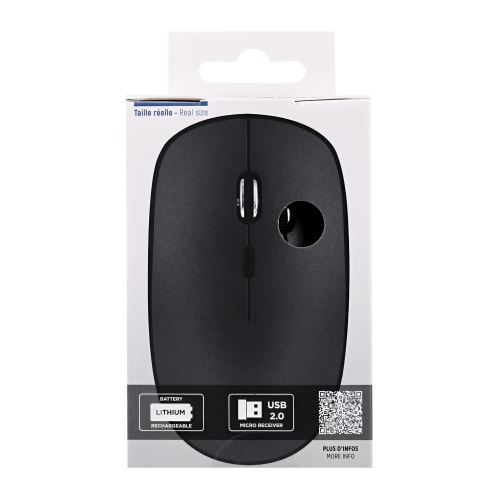 Souris sans fil rechargeable RUBBY10