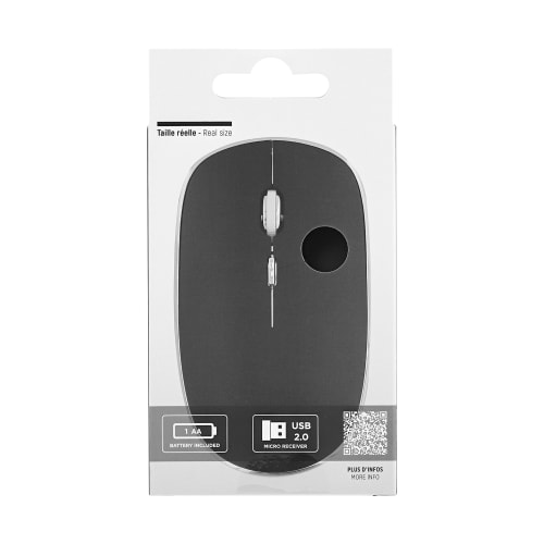 RUBBY black silent click wireless mouse5