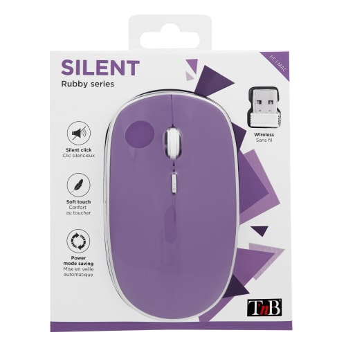 RUBBY purple silent click wireless mouse3