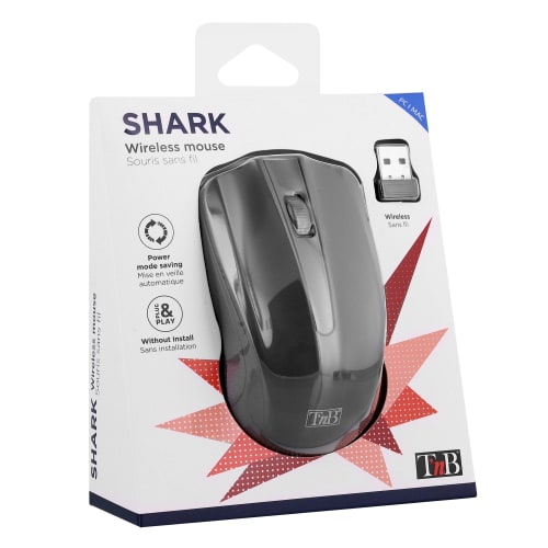 SHARK Souris sans fil GRISE2