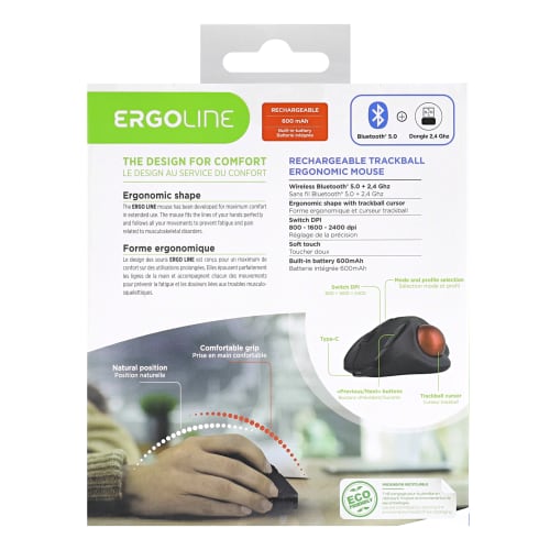 Souris ergonomique trackball DUAL CONNECT5