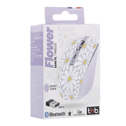 Ratón inalámbrico Bluetooth recargable - FLOWER EXCLUSIV3