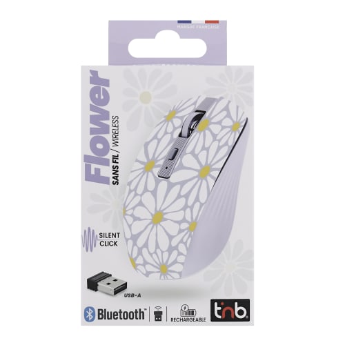 Ratón inalámbrico Bluetooth recargable - FLOWER EXCLUSIV4