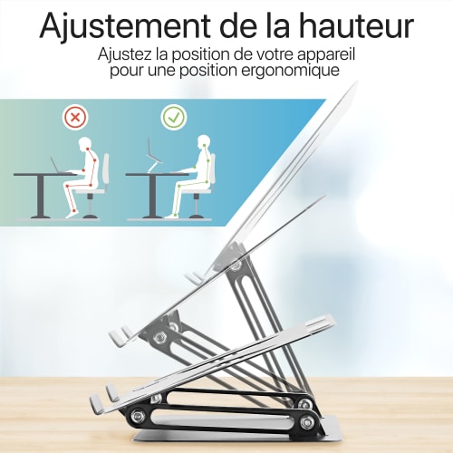 Soporte metálico ajustable para portátil - iClick3