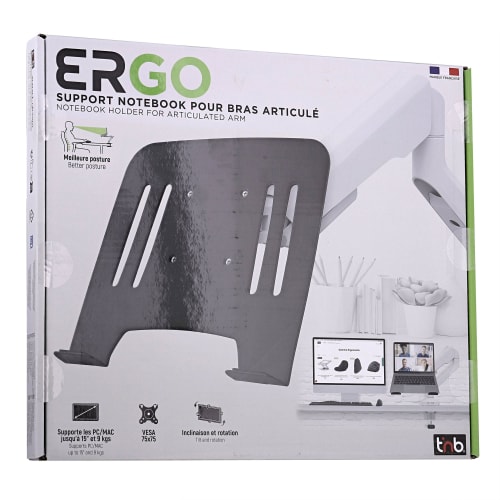 Support PC portable pour bras d'écran - ERGO3