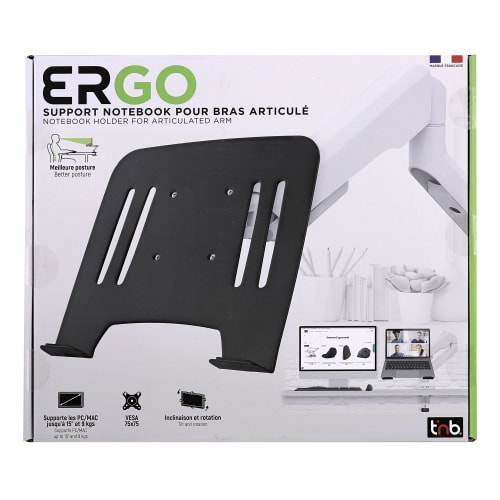 Support PC portable pour bras d'écran - ERGO4