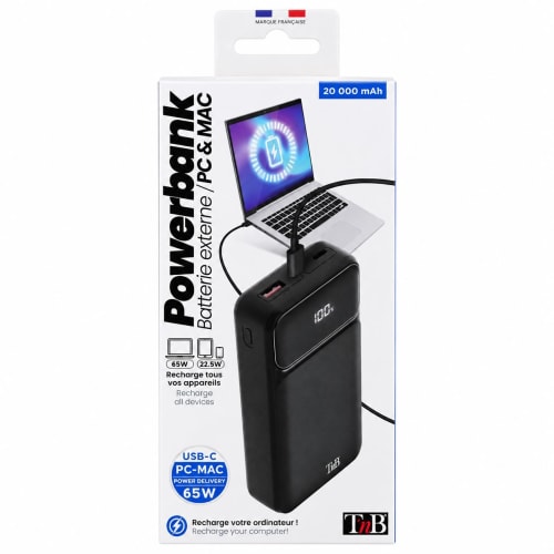 Batterie externe 20 000 mAh Power Delivery 65W5