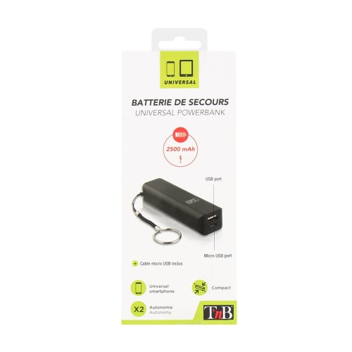 1 batería de respaldo USB de 2500 mAh3
