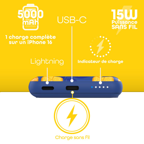 Batterie de secours 5000mAh compatible MagSafe - LEMON EXCLUSIV5