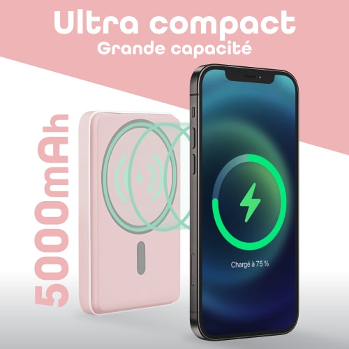 Banco de energía de 5000 mAh compatible con MagSafe3