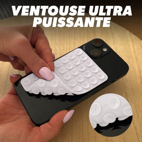 Support smartphone ventouse – Pack de 3 (Noir, Blanc, Nude)3