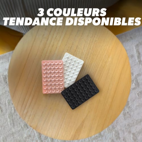 Support smartphone ventouse – Pack de 3 (Noir, Blanc, Nude)6