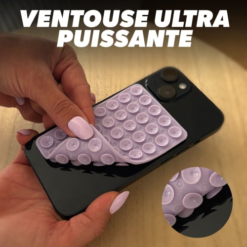 Support smartphone ventouse – Pack de 3 (Lavande, Rose, Turquoise)3