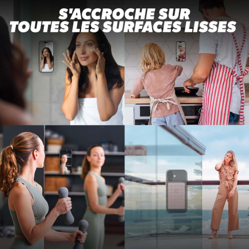 Support smartphone ventouse – Pack de 3 (Lavande, Rose, Turquoise)4