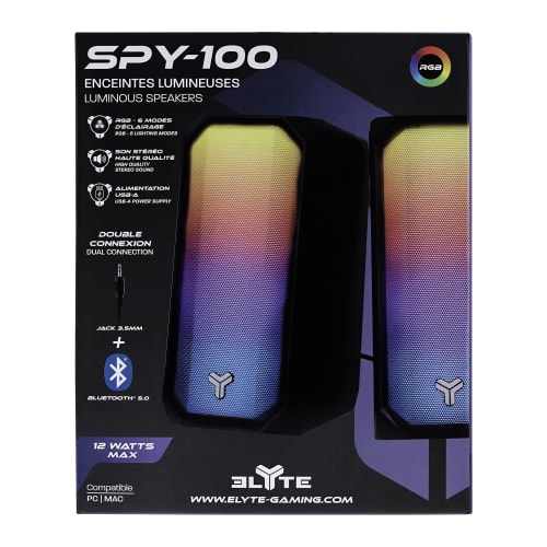 ELYTE - Enceintes Gaming RGB 2.0 SPY-1006