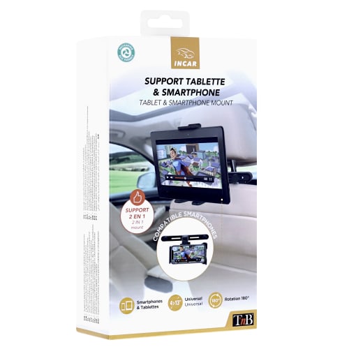 Jaw support for headrest compatible with smartphones and tablets6