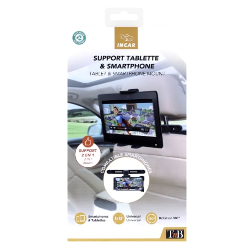 Jaw support for headrest compatible with smartphones and tablets7