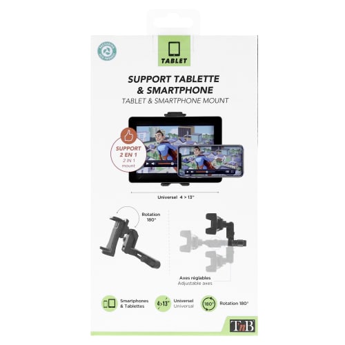 Jaw support for headrest compatible with smartphones and tablets8