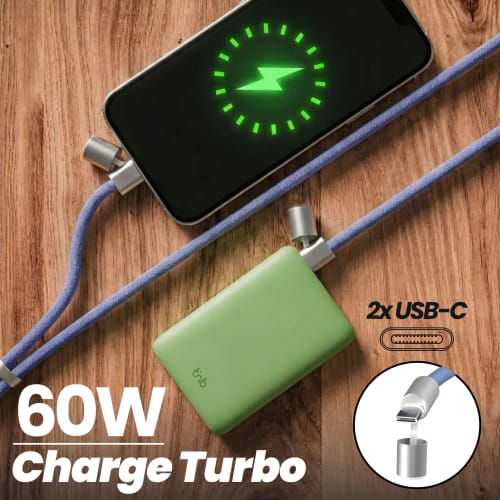 Câble tour de cou USB-C vers USB-C 60W – 2-en-1 Bleu5