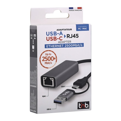 USB-C & USB-A to RJ45 Adapter - 2.5GBPS4