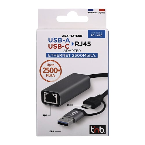 USB-C & USB-A to RJ45 Adapter - 2.5GBPS5