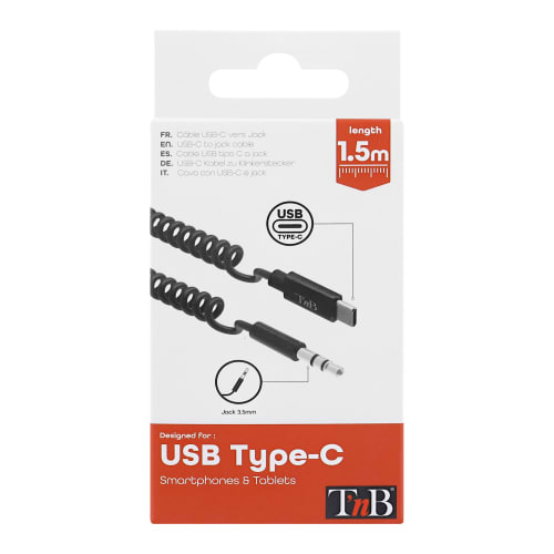 Câble USB-C vers jack 3.5mm torsadé6