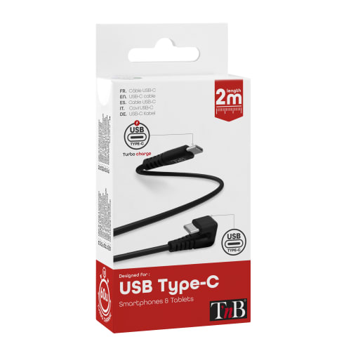 Cable USB-C PD Conector en ángulo de 180° para juegos4