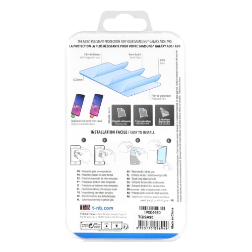 Full coverage tempered glass screen protector for Samsung Galaxy A90 and A803