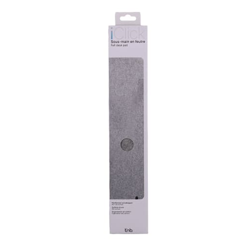 Alfombrilla de escritorio de fieltro premium 80x40cm - gris3