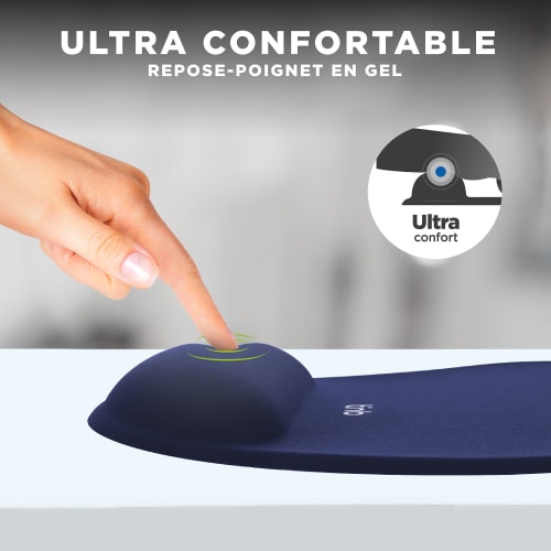 Tapis de souris ergonomique avec repose-poignet bleu3