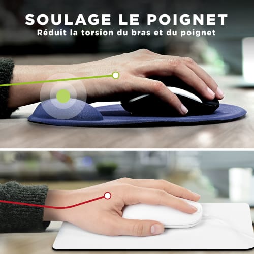 Tapis de souris ergonomique avec repose-poignet bleu5