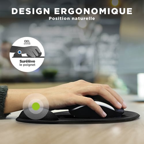 Ergonomic Mouse Pad with Wrist Rest Black4