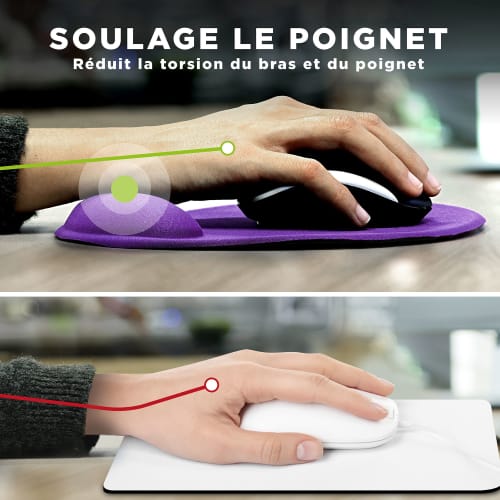 Tapis de souris ergonomique avec repose-poignet violet5