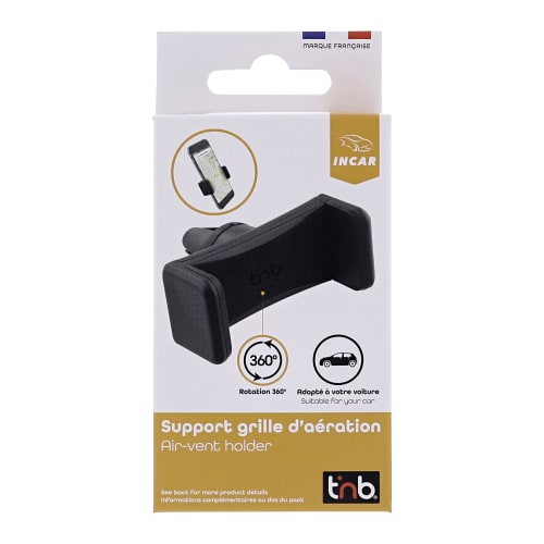 Support mâchoire pour grille d'aération smart noir8