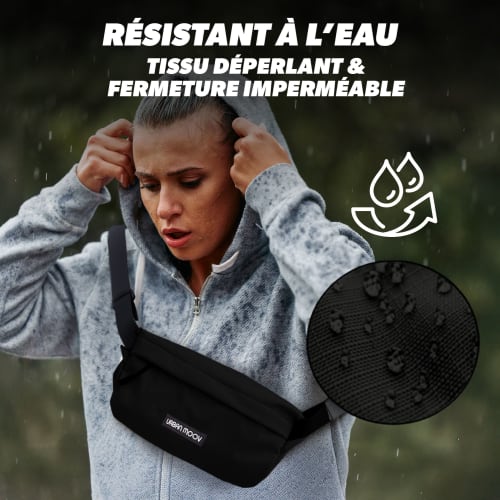 Sac banane Noir 4 L - Résistant à l'eau5