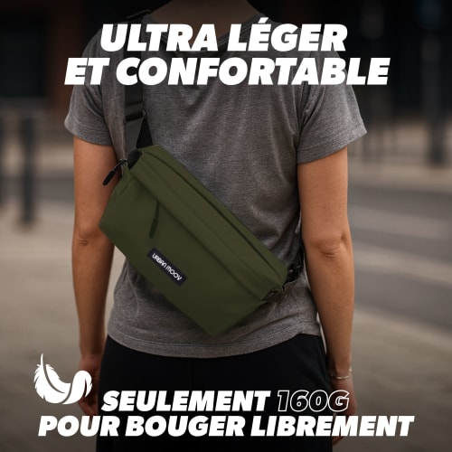Sac banane Vert Kaki 4 L - Résistant à l'eau3