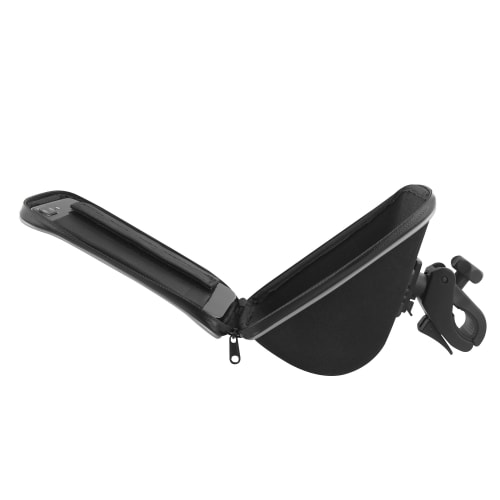 Soporte de manillar cerrado para smartphone y almacenamiento.3