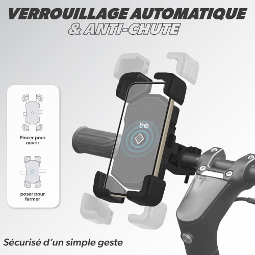 Soporte para smartphone reforzado con bloqueo automático - universal para bicicleta/scooter3