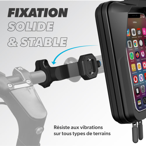 Soporte rígido impermeable para smartphone con sistema QUICK LOCK, universal para bicicletas y scooters.6
