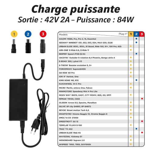 Cargador universal para patinetes eléctricos.5