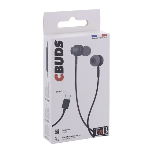 C BUDS Type C Wired Earphones Black