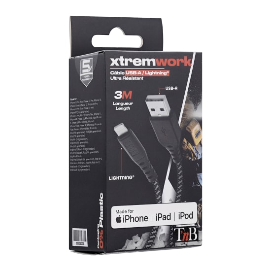 Cable Lightning Reforzado XTREMWORK 3m - 2