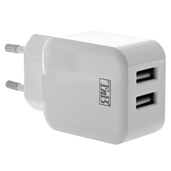 2 USB 12W mains charger