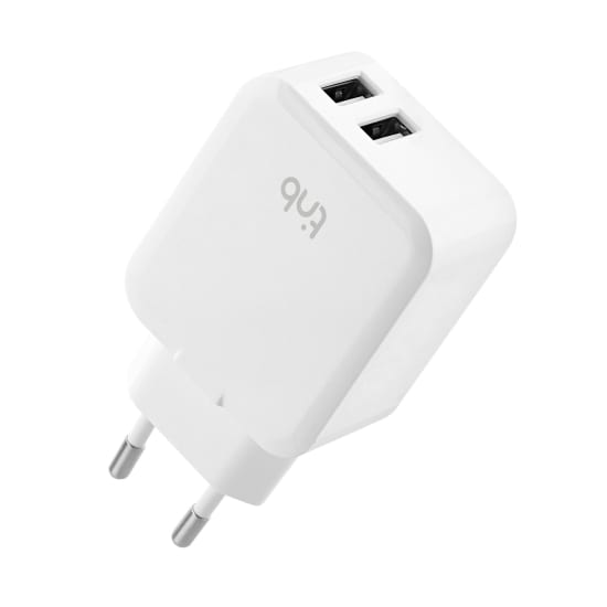 2 USB 12W mains charger