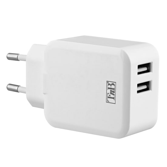 24W 2 USB mains charger